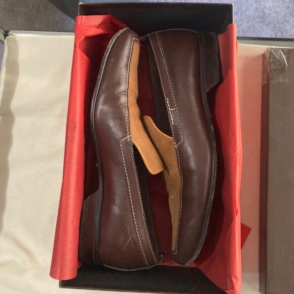 a.testoni Italian-made Loafer/Moccasin  Brown Leather and Caramel Suede, Size 10 main image 8